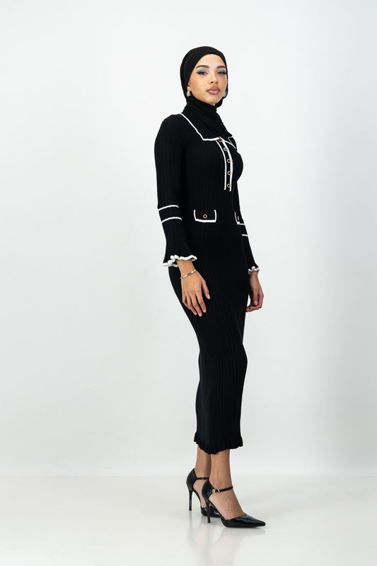 Raya Knit Dress in Black