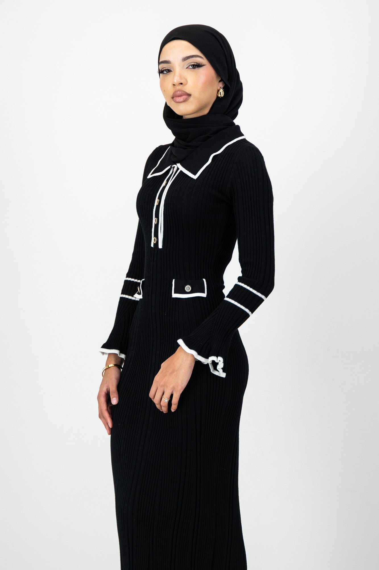 Raya Knit Dress in Black