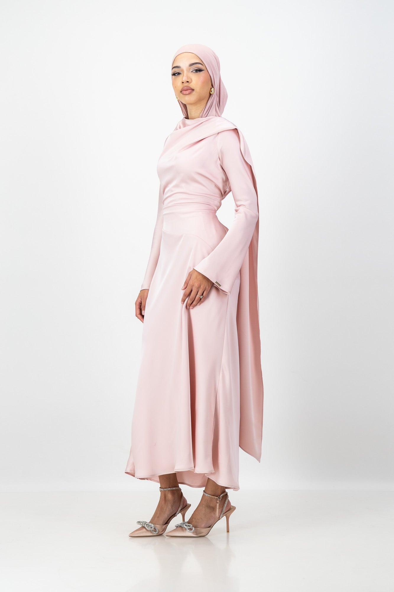 THE NUHA MAXI DRESS in Blush