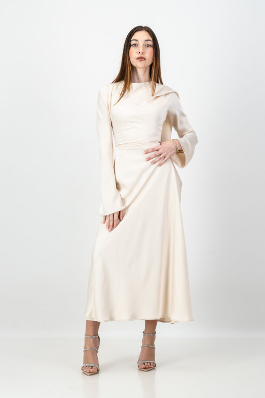 THE NUHA MAXI DRESS in Champagne
