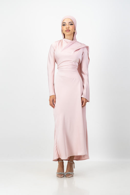 THE NUHA MAXI DRESS in Blush