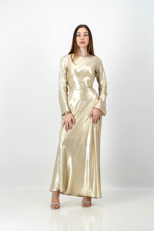 Iman Dress in Gold