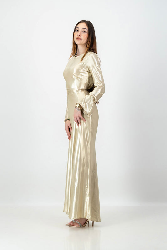 Iman Dress in Gold