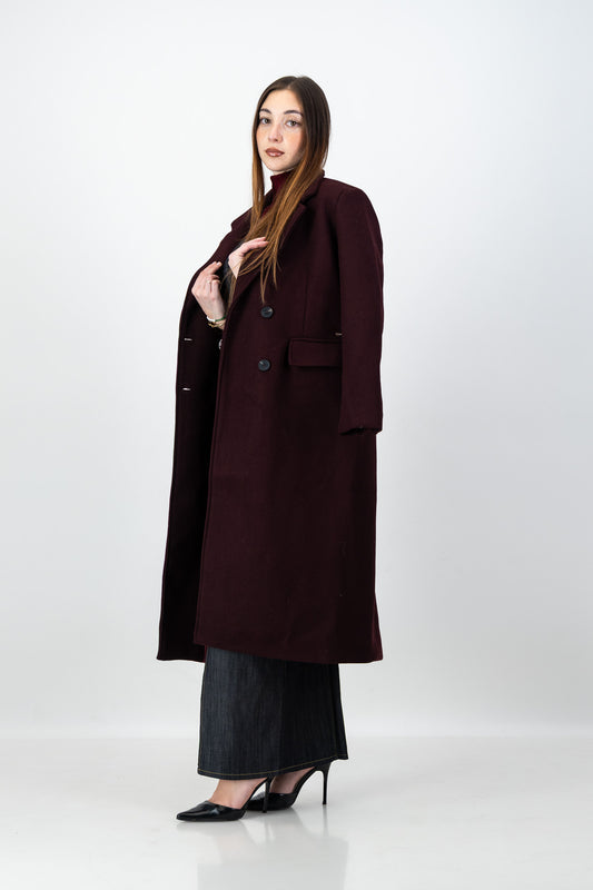 Rae Coat in Wine
