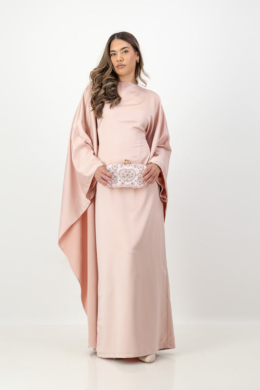 The Nour Kaftan in Dusty Pink