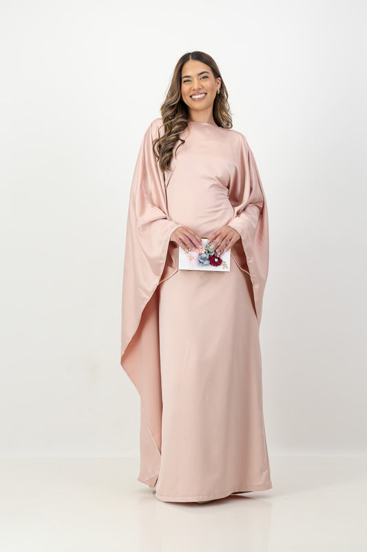 The Nour Kaftan in Dusty Pink