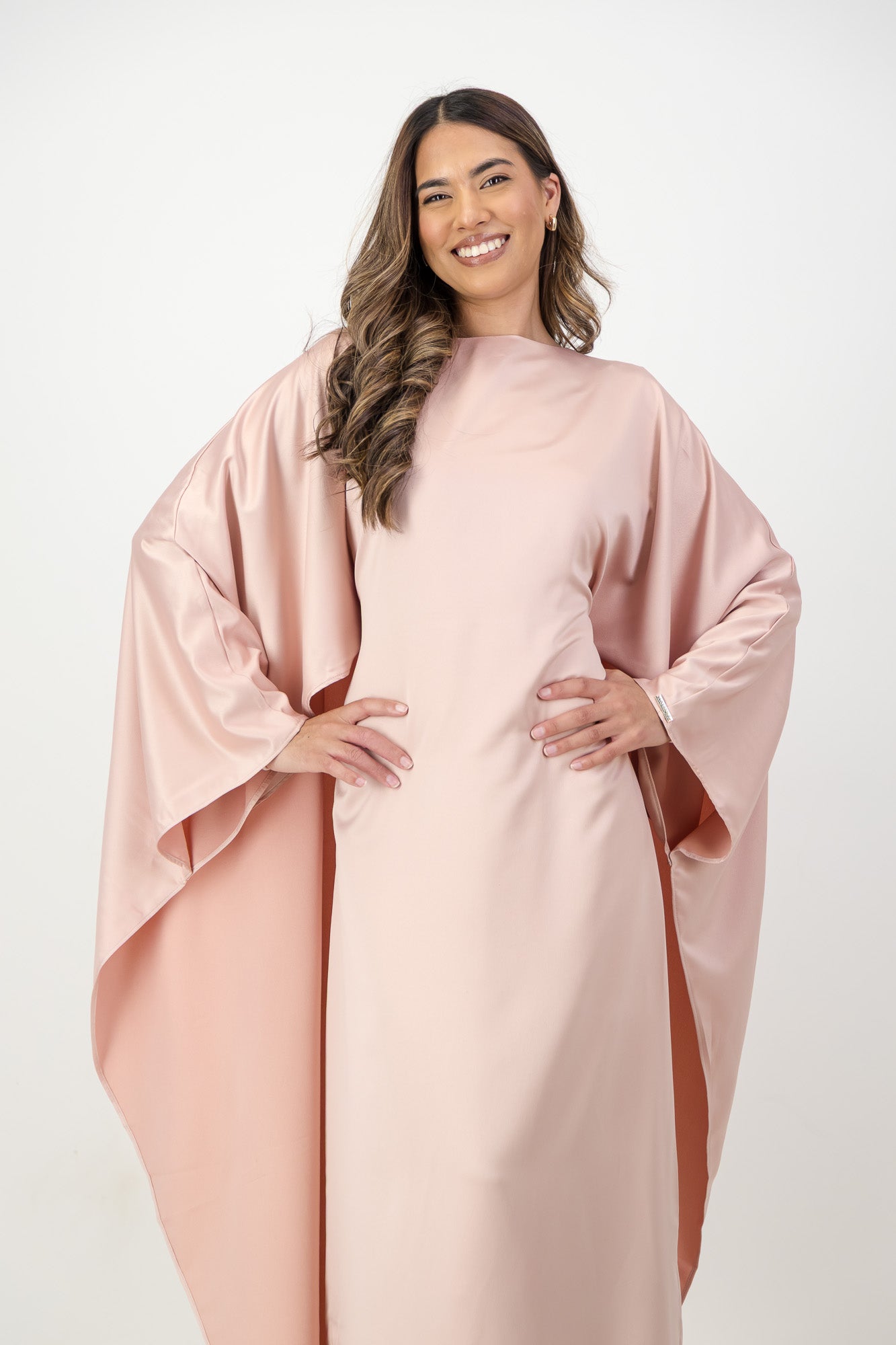 The Nour Kaftan in Dusty Pink