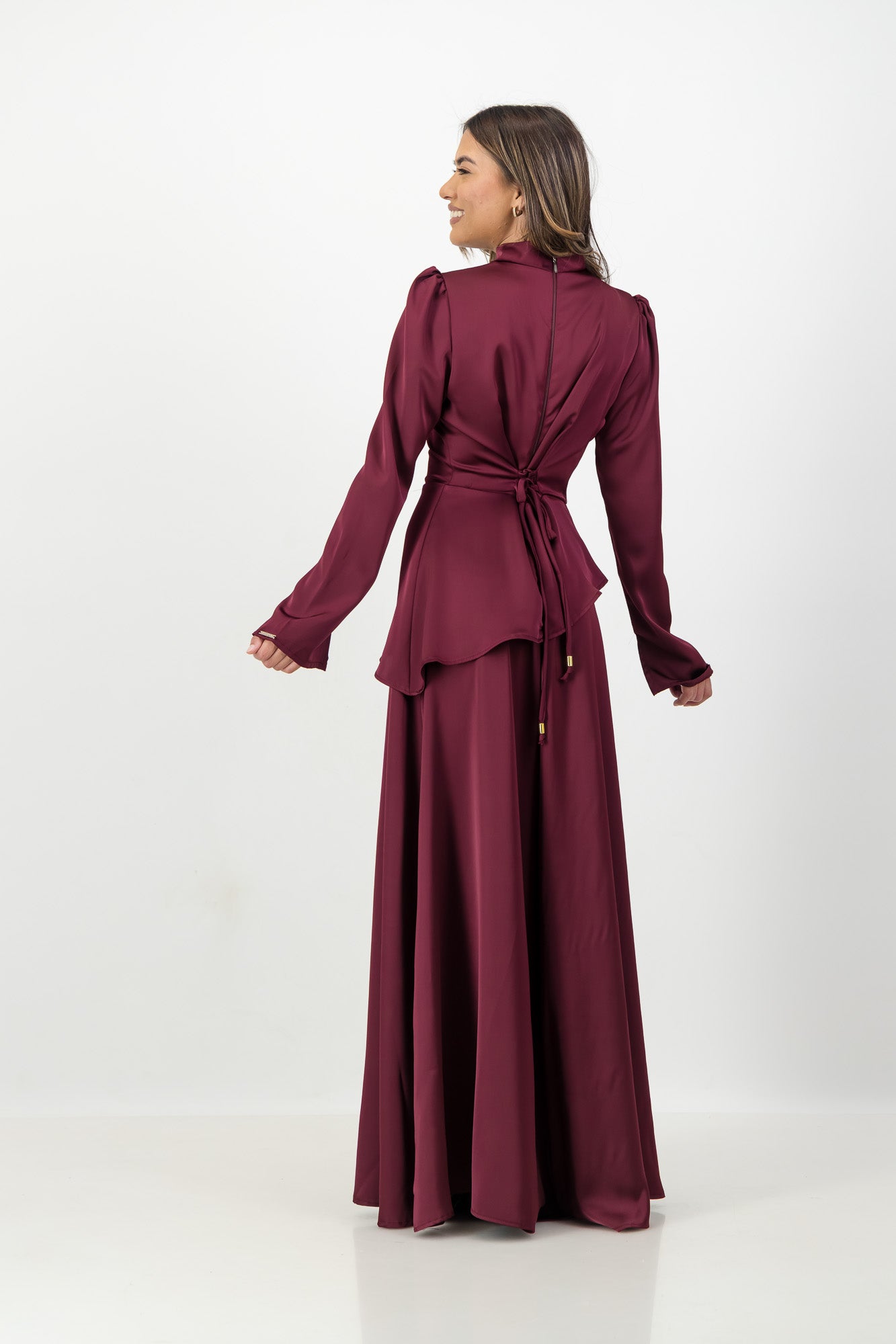 The SOFIA Dress in Burgundy