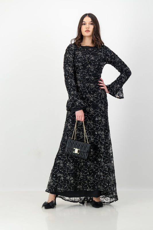 The Lujain Dress in Black