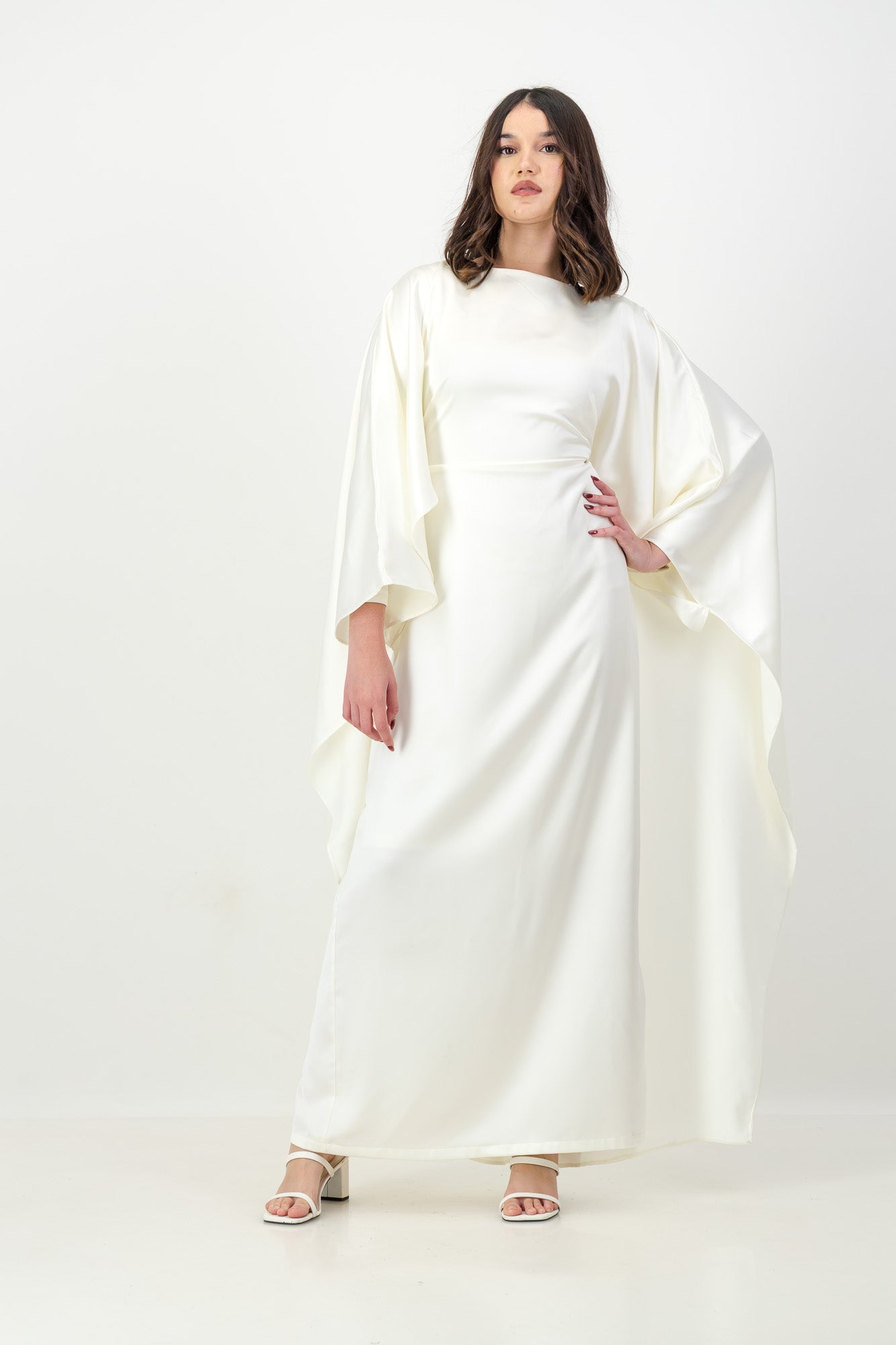 The Nour Kaftan in Ivory