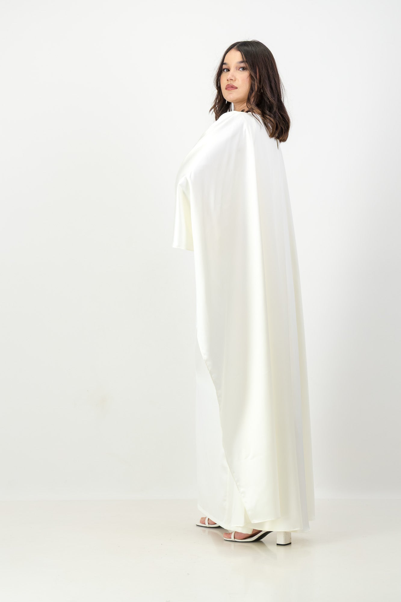 The Nour Kaftan in Ivory