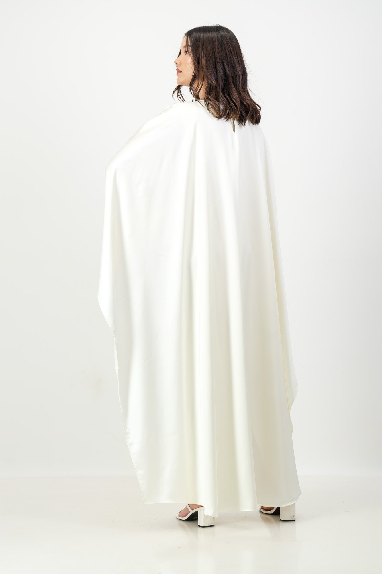 The Nour Kaftan in Ivory