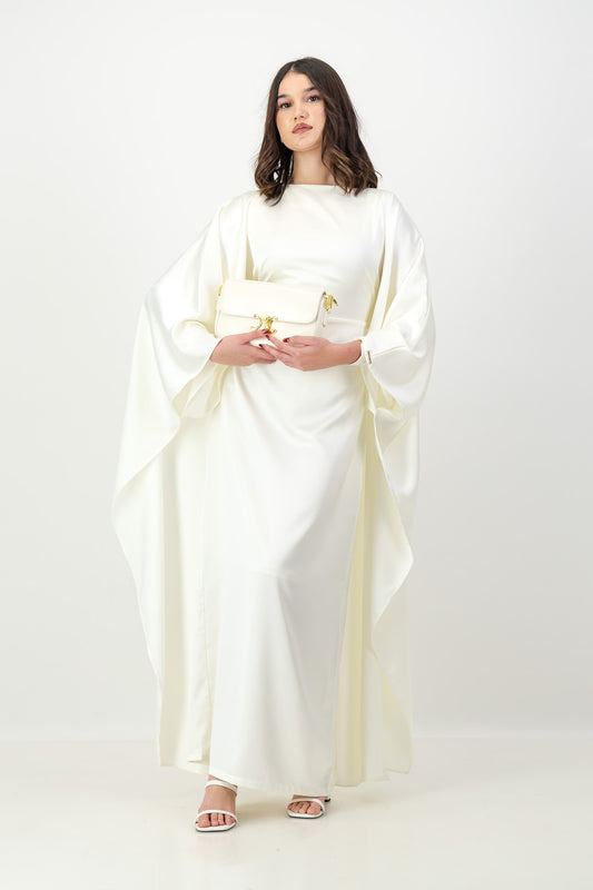 The Nour Kaftan in Ivory