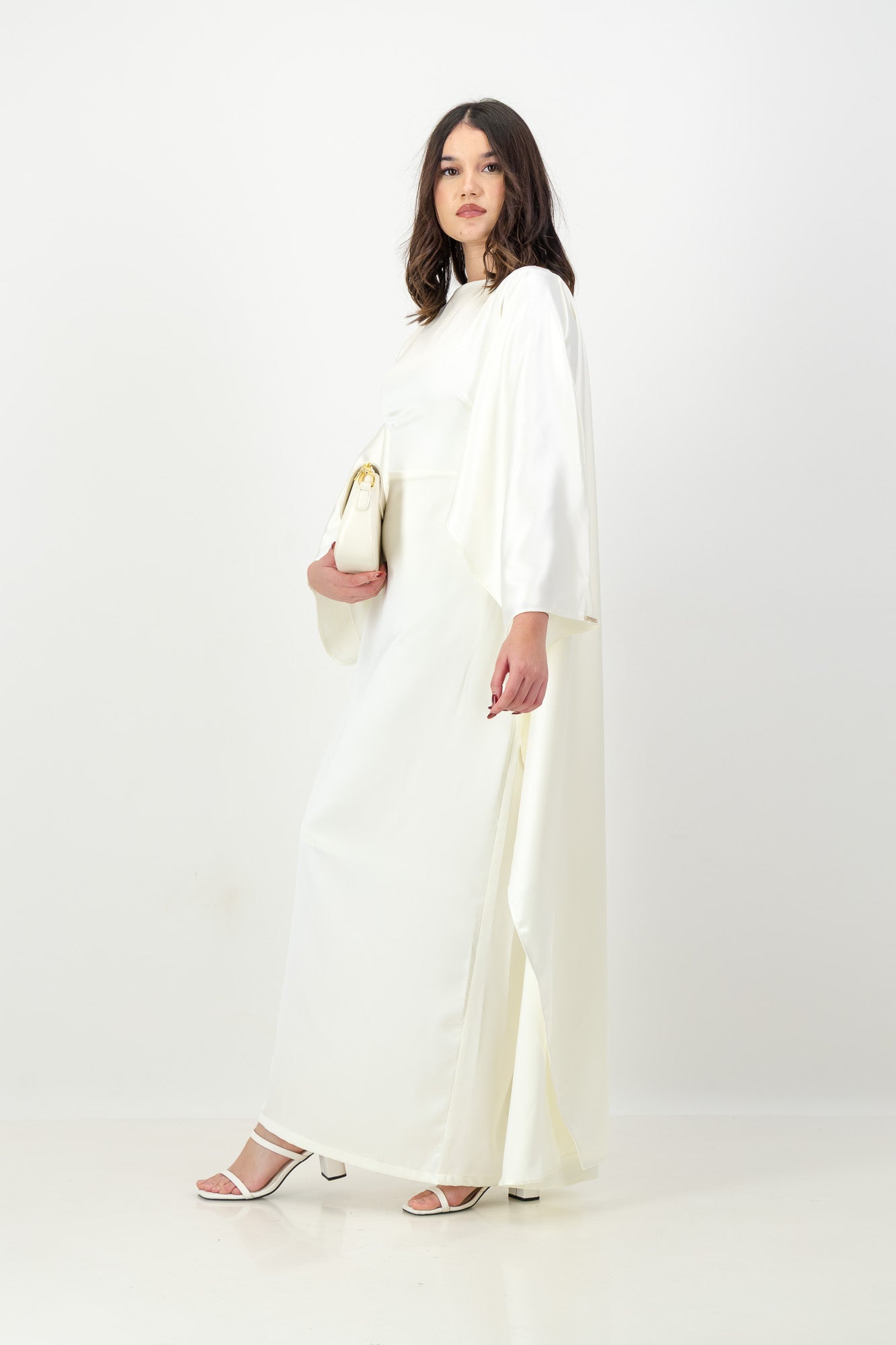 The Nour Kaftan in Ivory