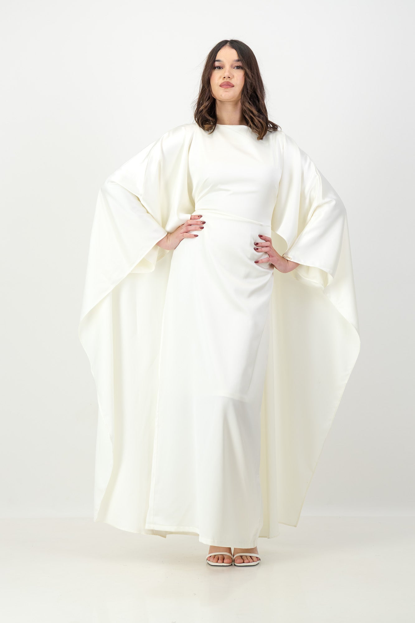 The Nour Kaftan in Ivory
