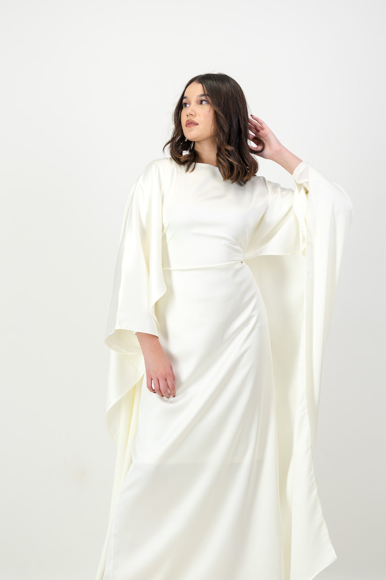The Nour Kaftan in Ivory