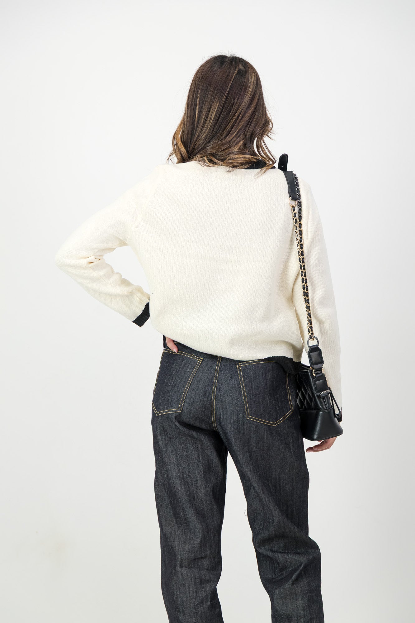 The Cleo Knit Cardigan in Off-White