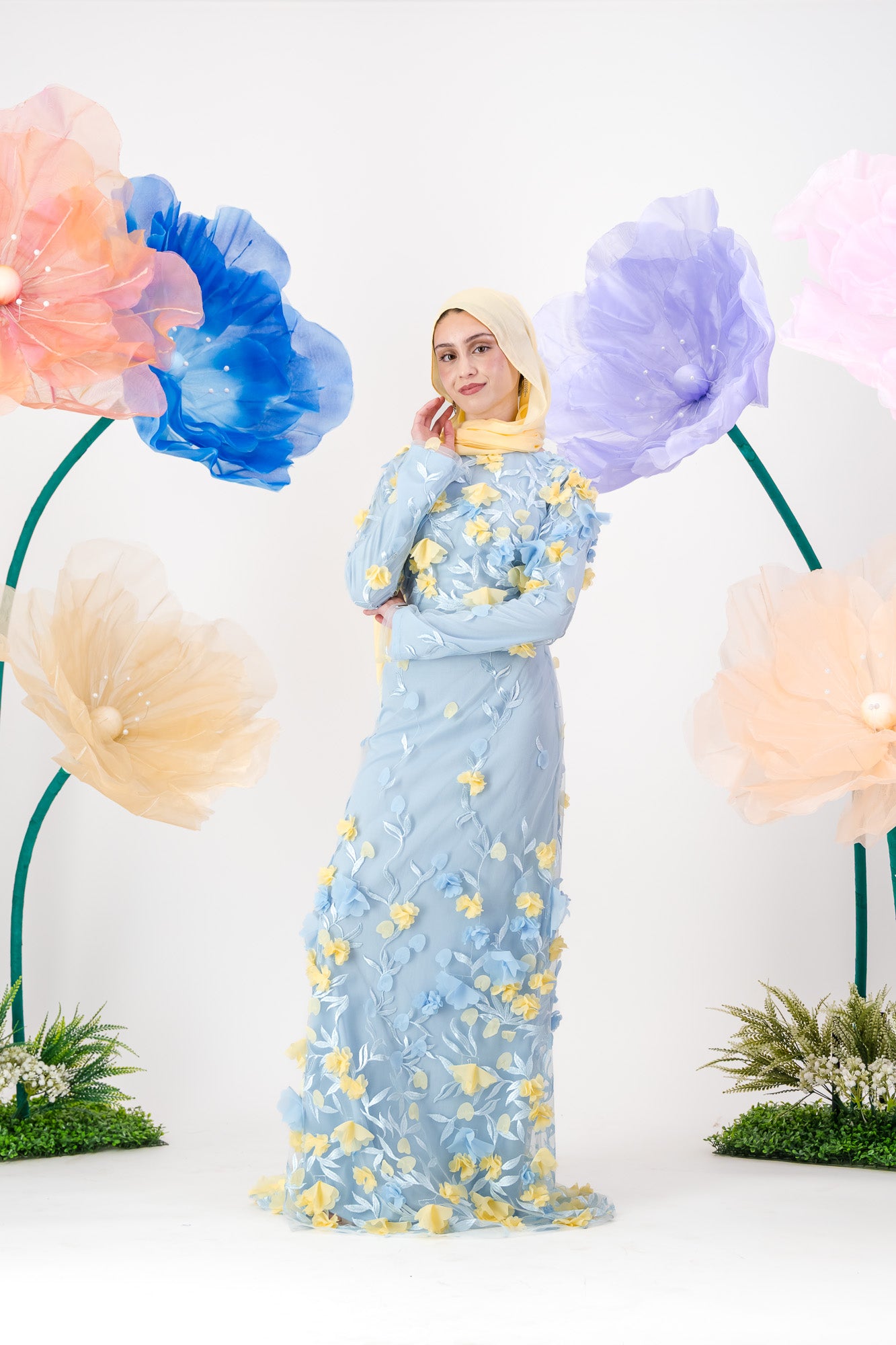 Jouri Bloom Gown - Powder Blue