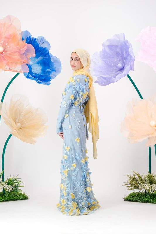 Jouri Bloom Gown - Powder Blue