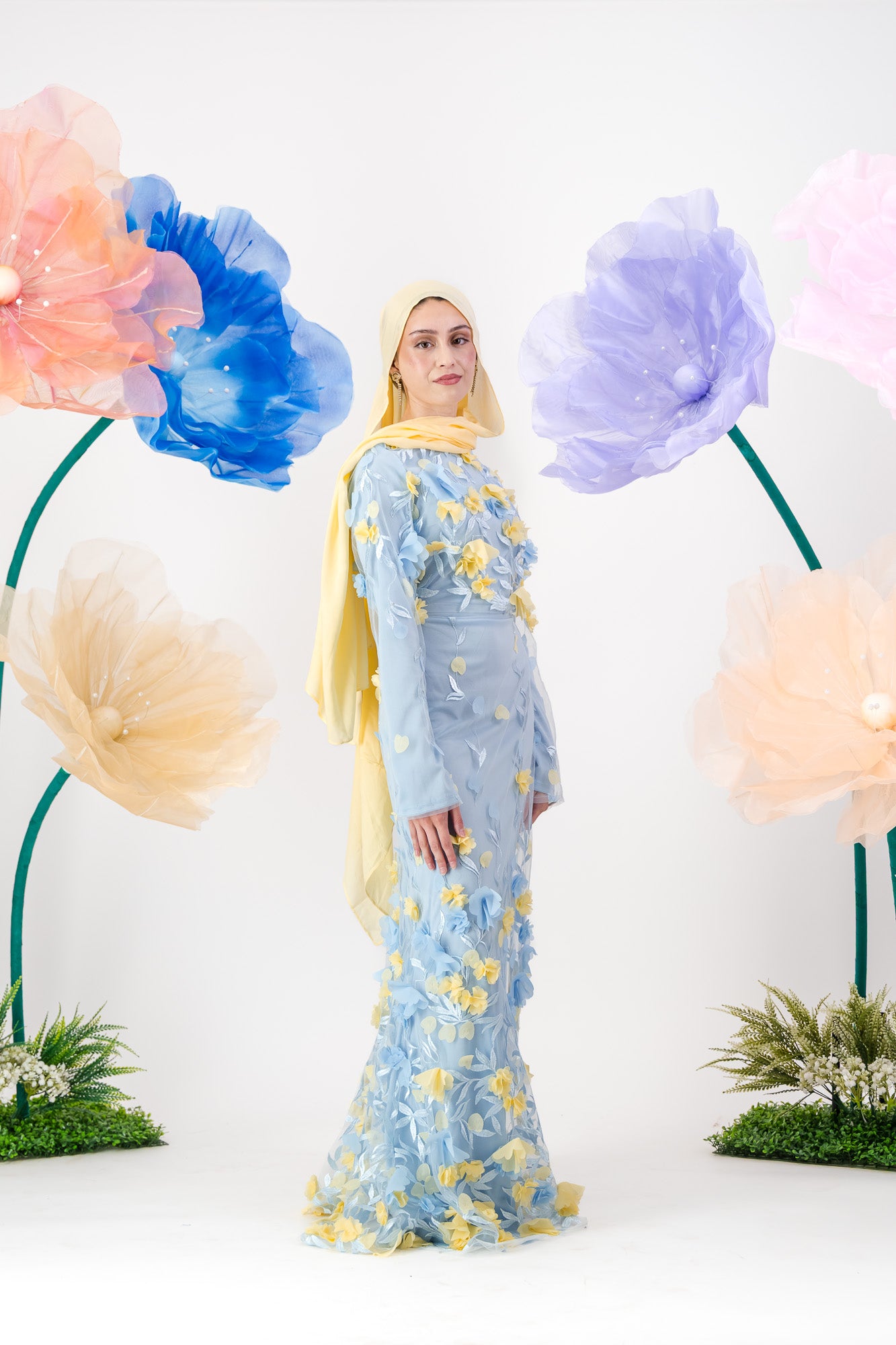 Jouri Bloom Gown - Powder Blue