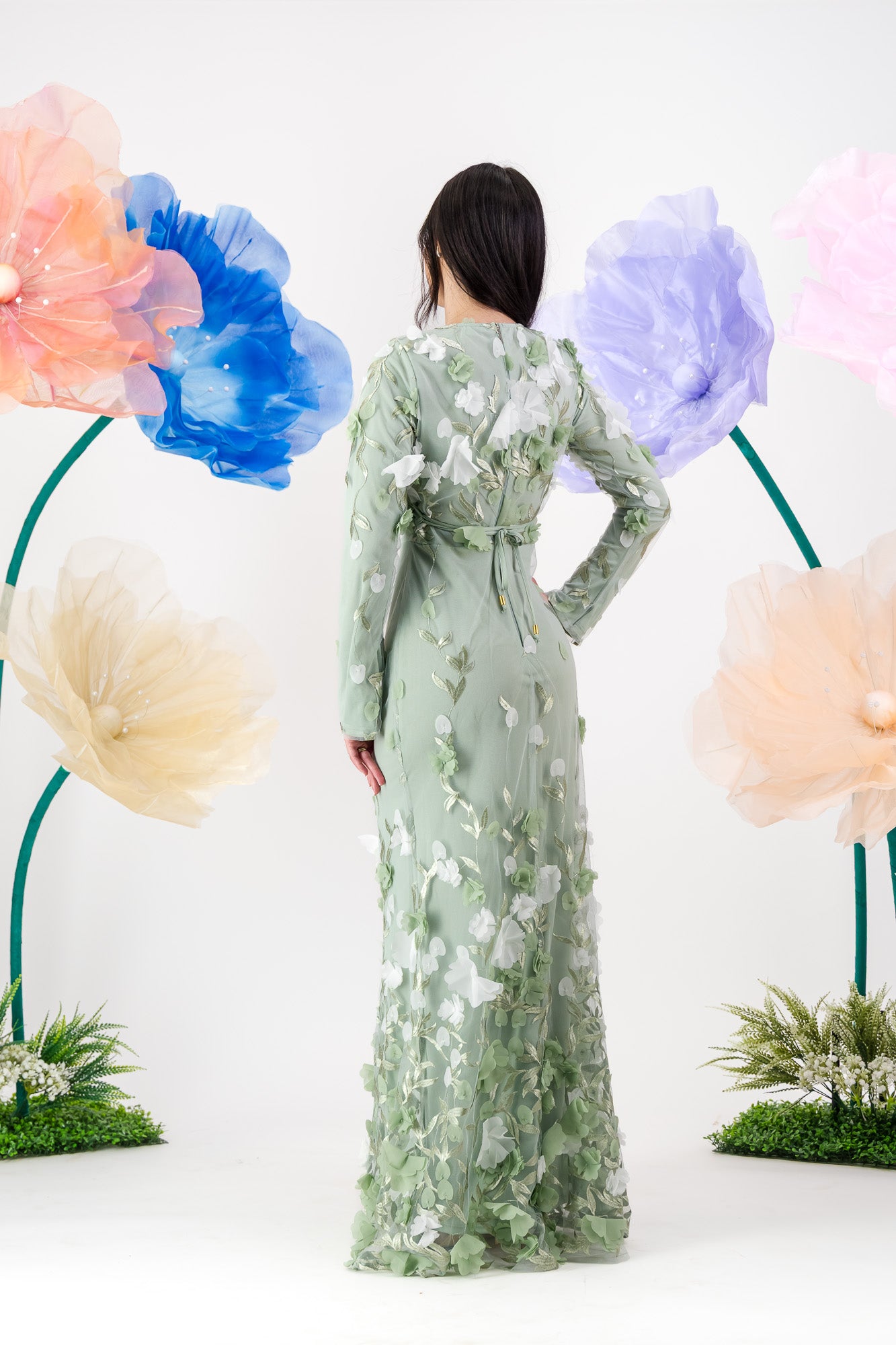 Jouri Bloom Gown - Sage