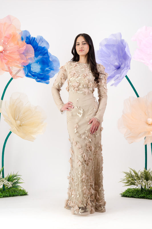Jouri Bloom Gown - Stone