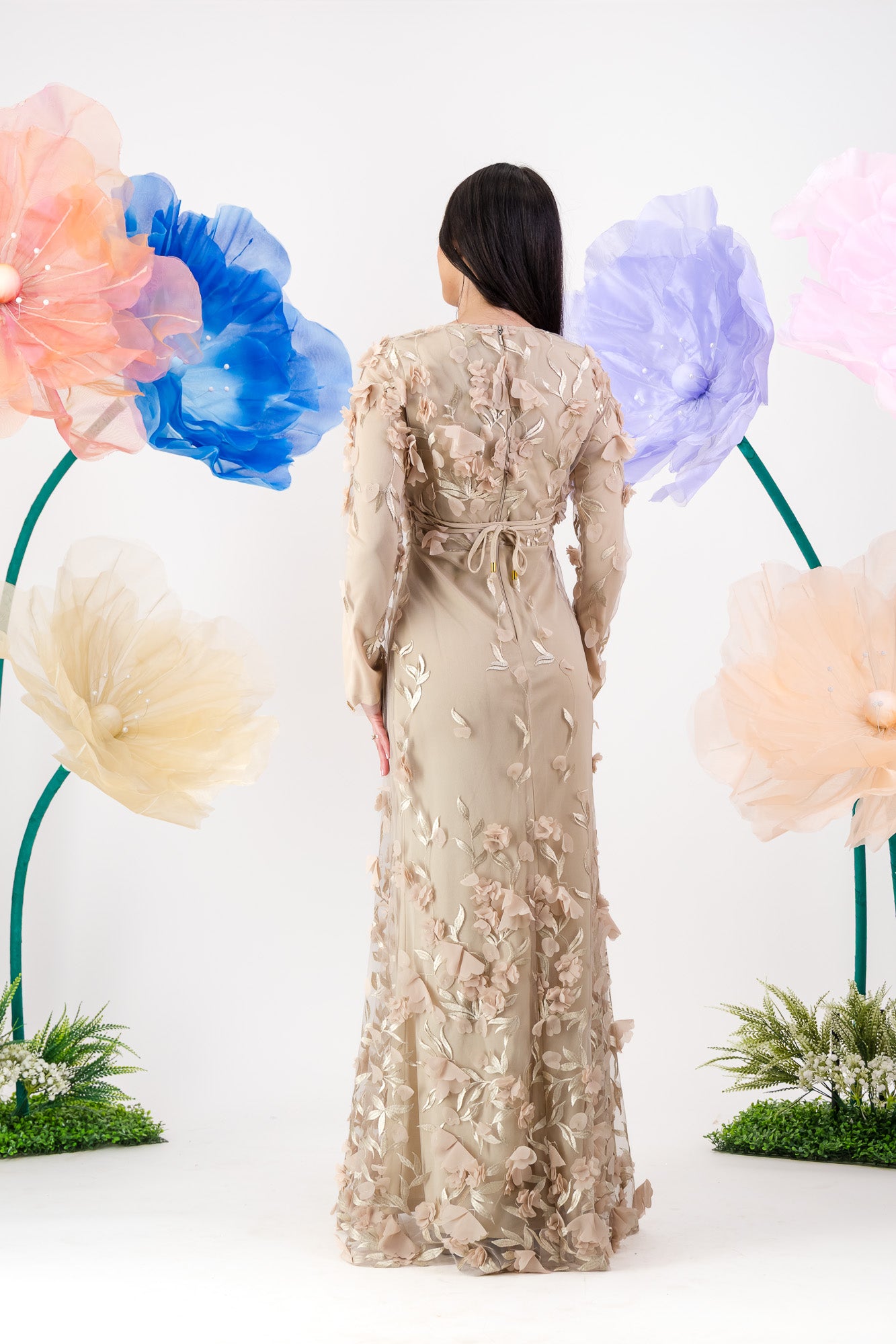 Jouri Bloom Gown - Stone