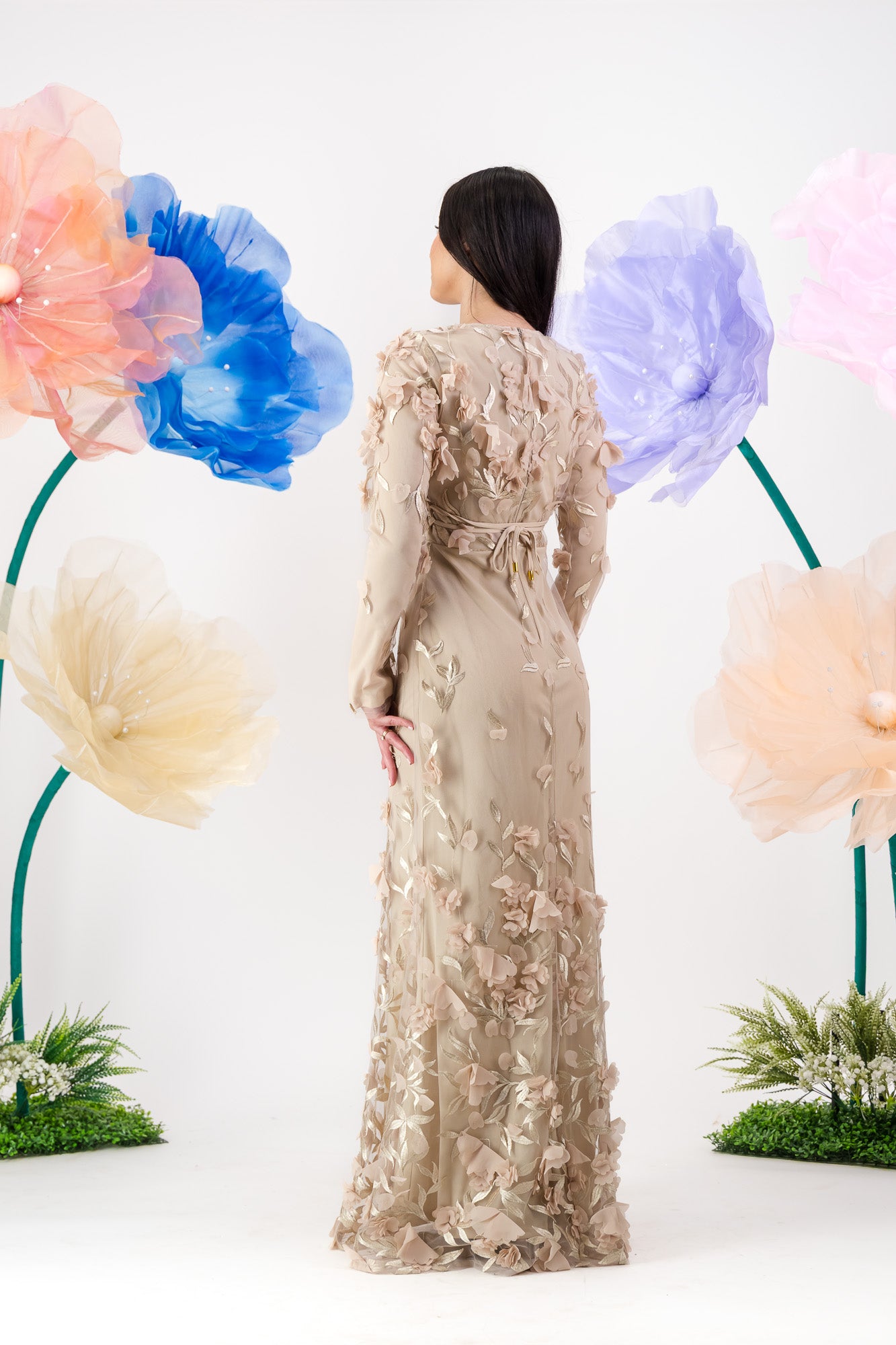 Jouri Bloom Gown - Stone