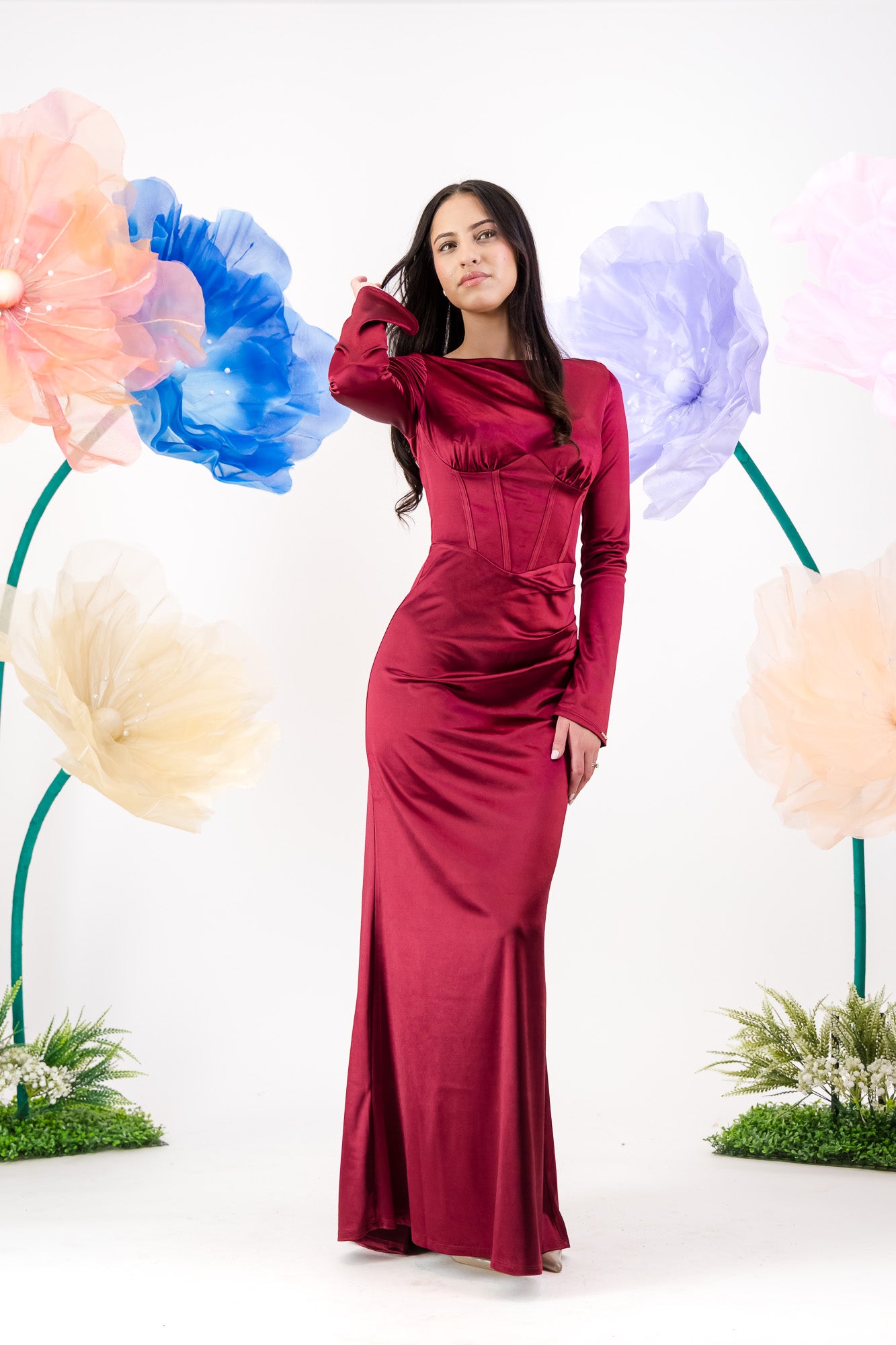 Tara Maxi Dress - Burgundy