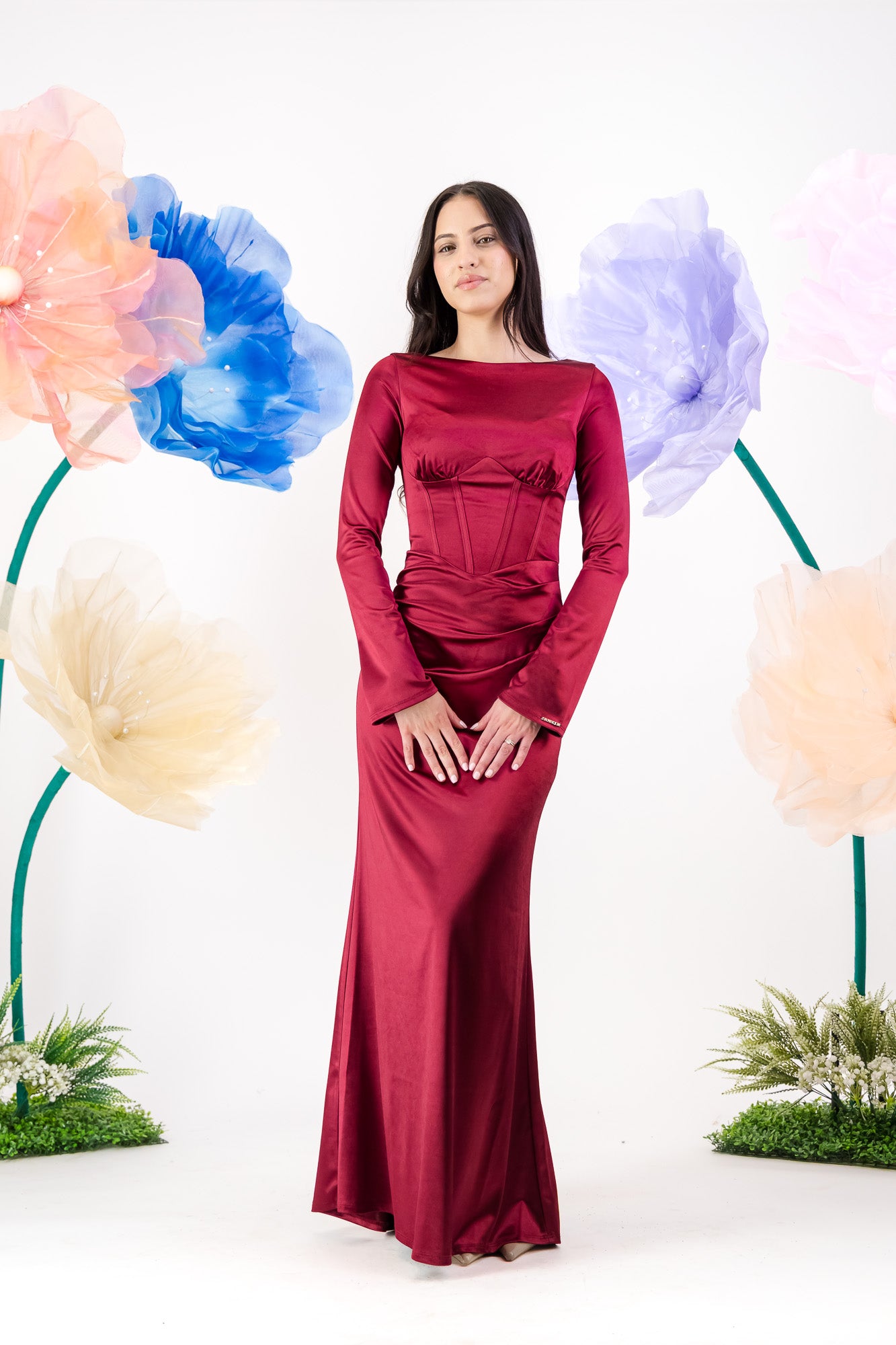 Tara Maxi Dress - Burgundy