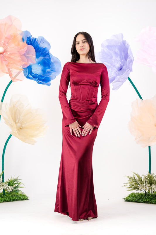 Tara Maxi Dress - Burgundy