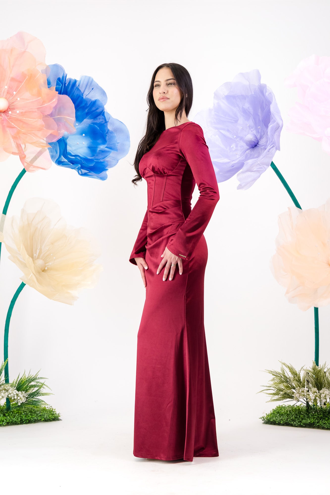 Tara Maxi Dress - Burgundy