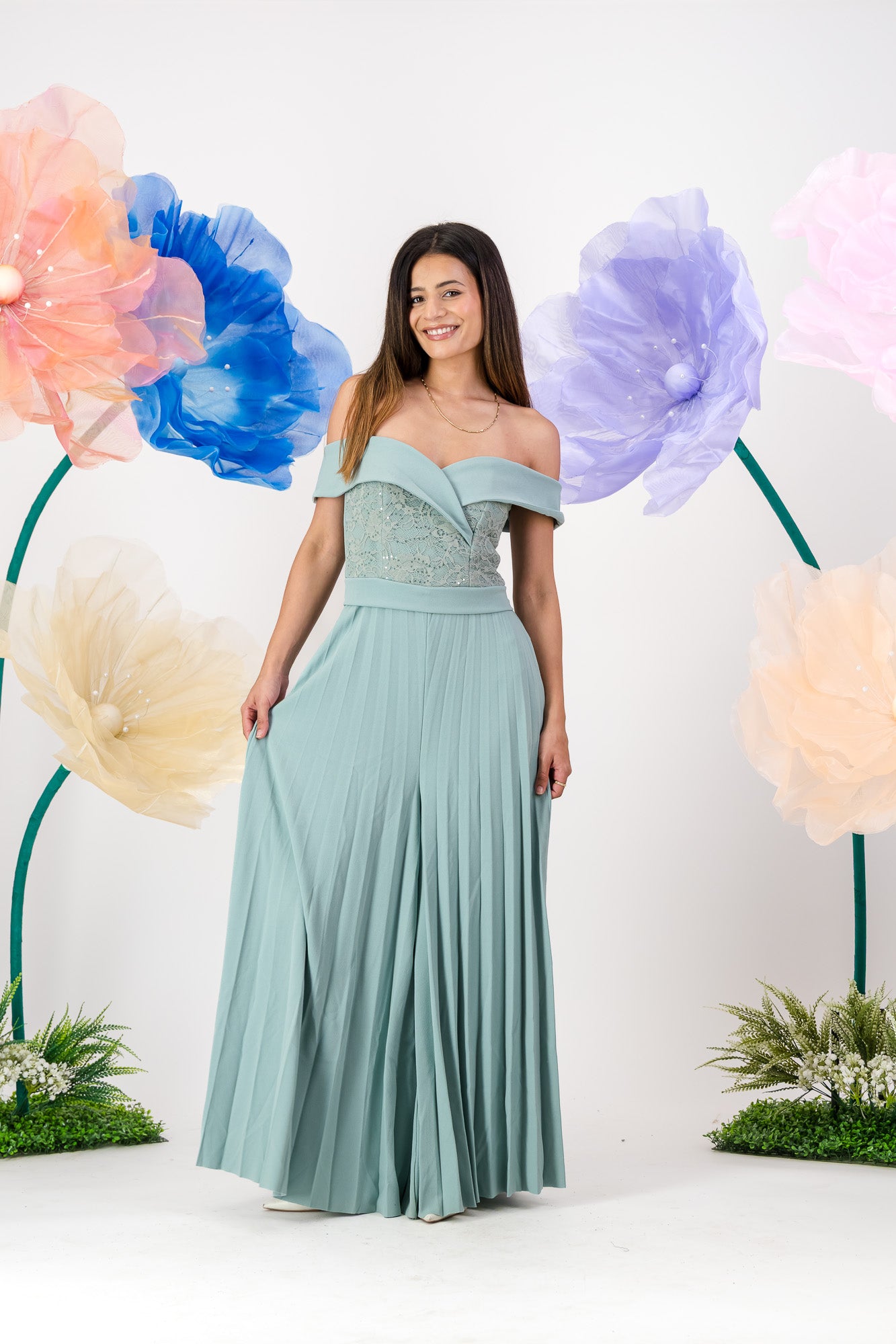 Selin Palazzo Jumpsuit - Sage Mist