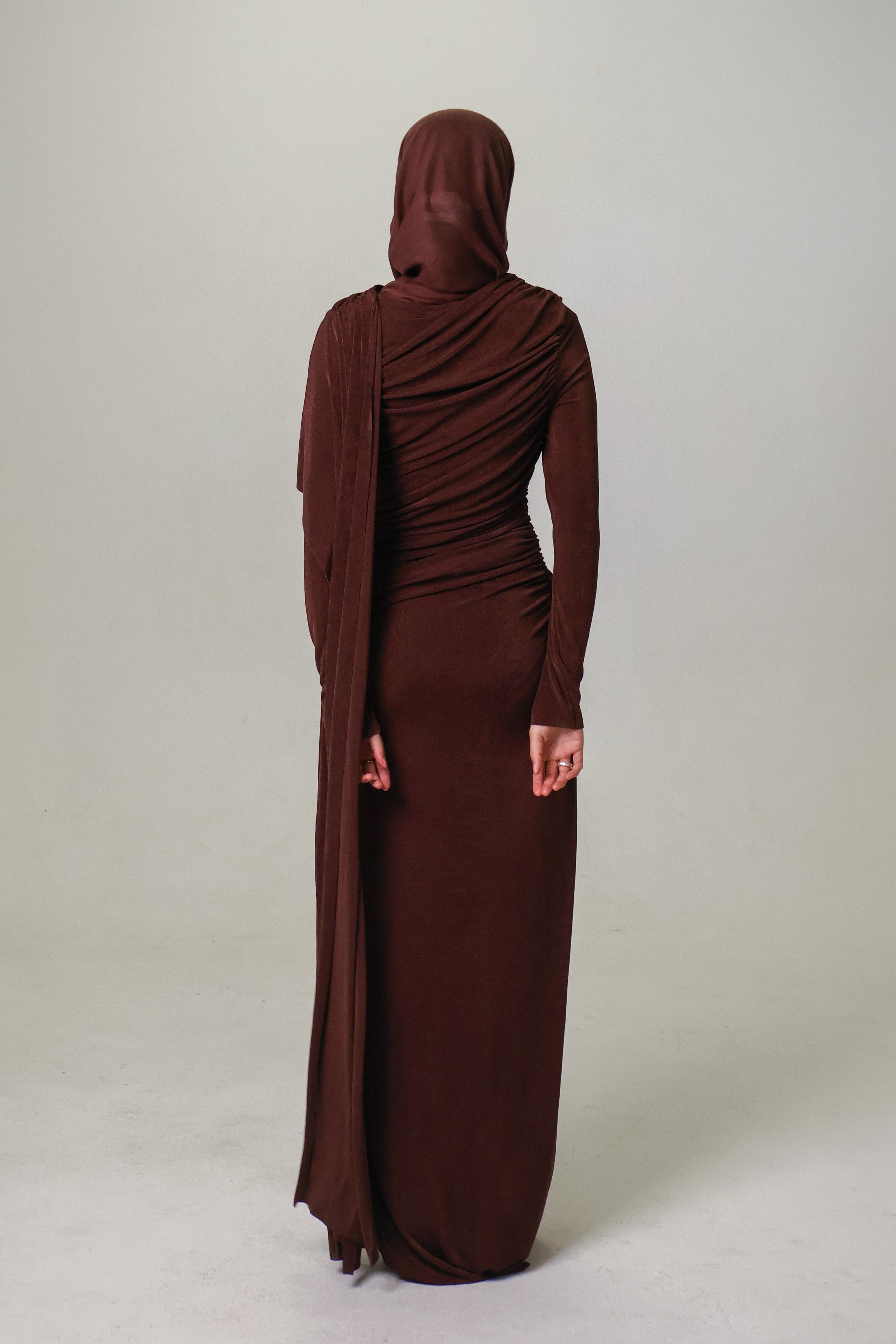 KIRA KNIT DRESS - ESPRESSO