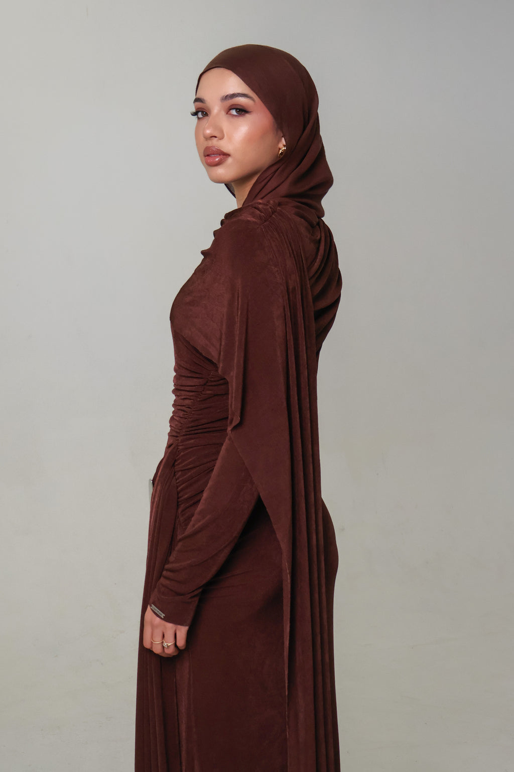KIRA KNIT DRESS - ESPRESSO