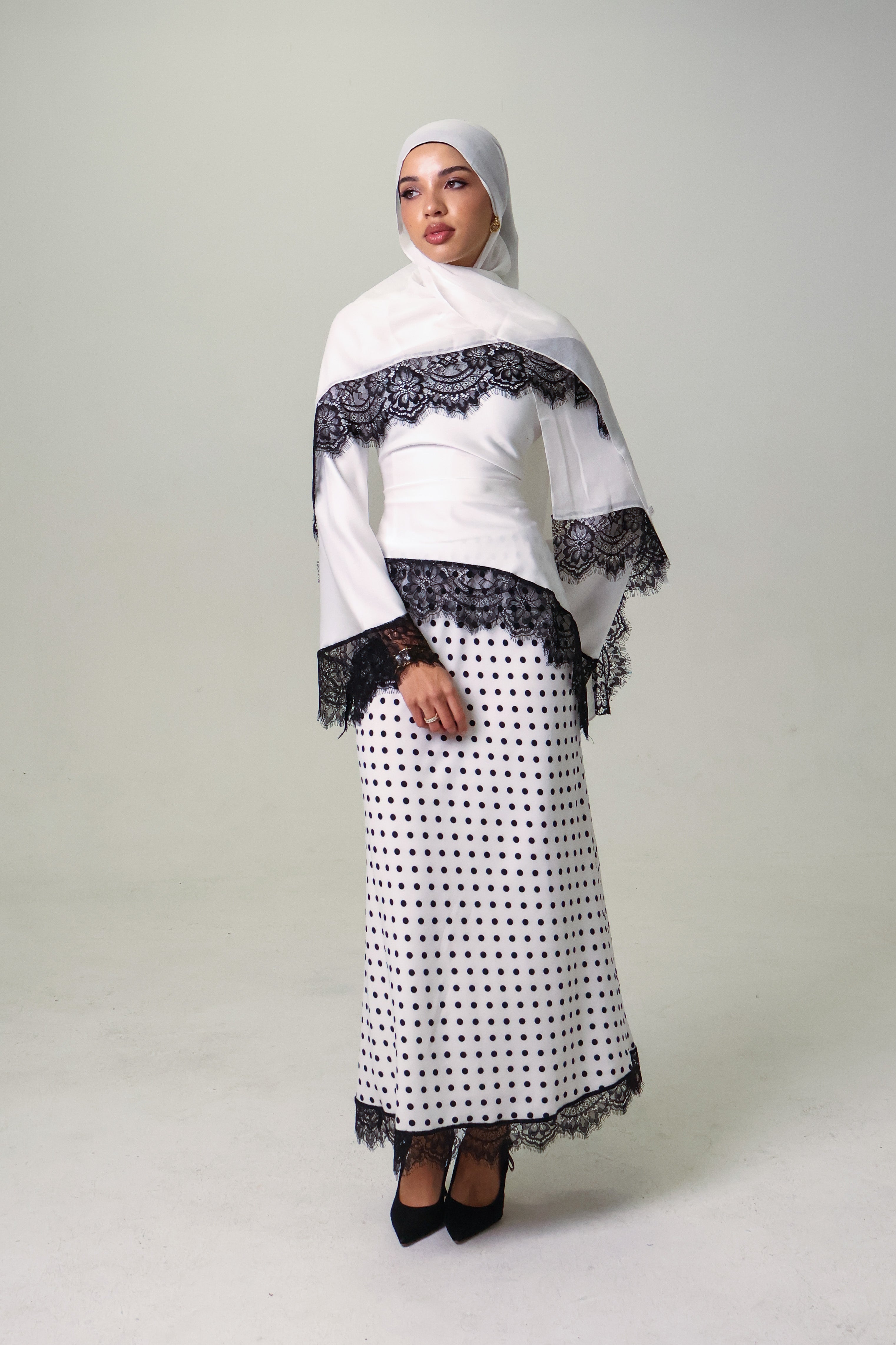 SABRIN SET - POLKADOT BLANC