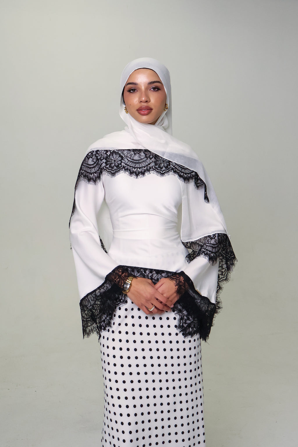 SABRIN SET - POLKADOT BLANC