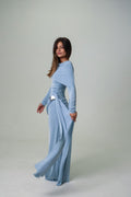 KIRA KNIT DRESS - VINTAGE BLUE