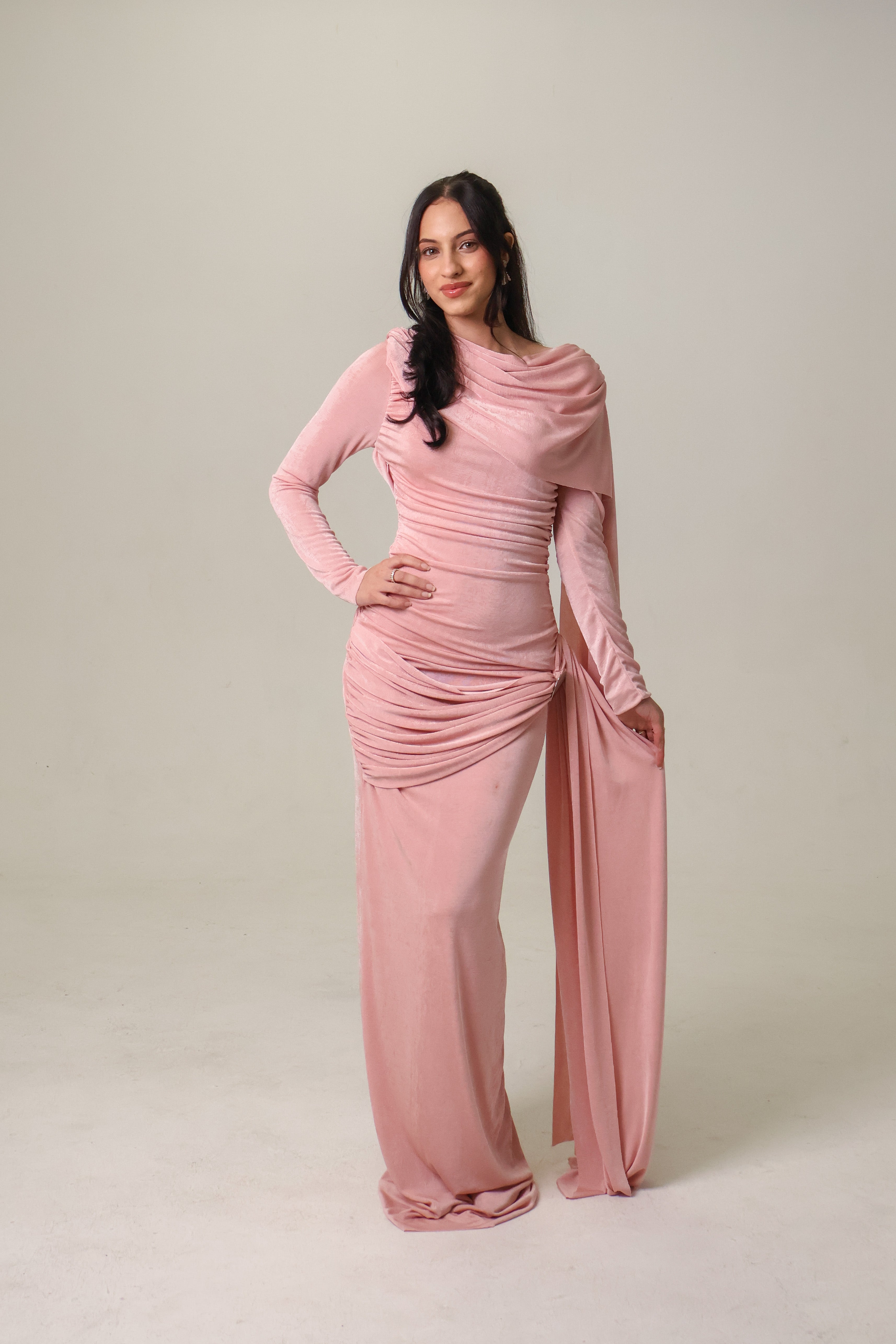 KIRA KNIT DRESS - BLUSH